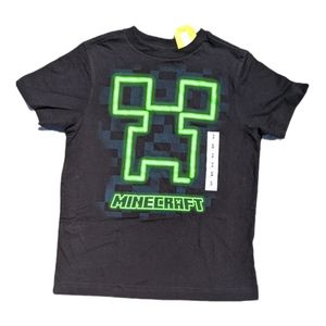 Crazy 8 boys S 5-6 Minecraft Black Graphic T-shirt
